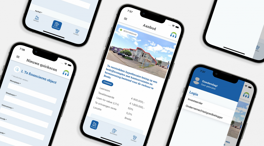 Je vastgoed­portefeuille in je broekzak met de Mogelijk App